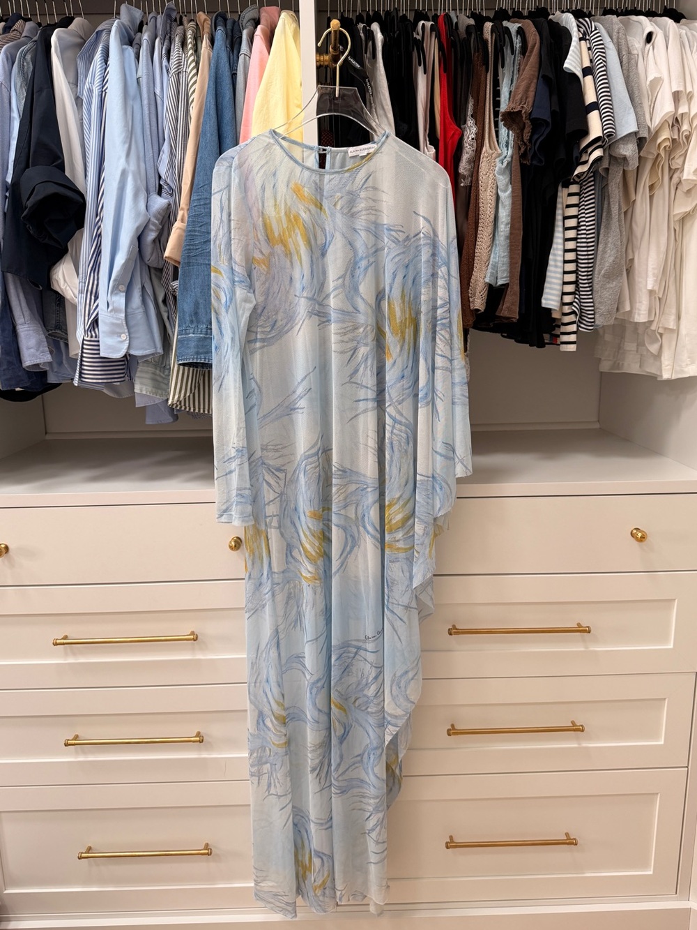 Ala von Auersperg Rachel Sheer Poncho in Light Blue
